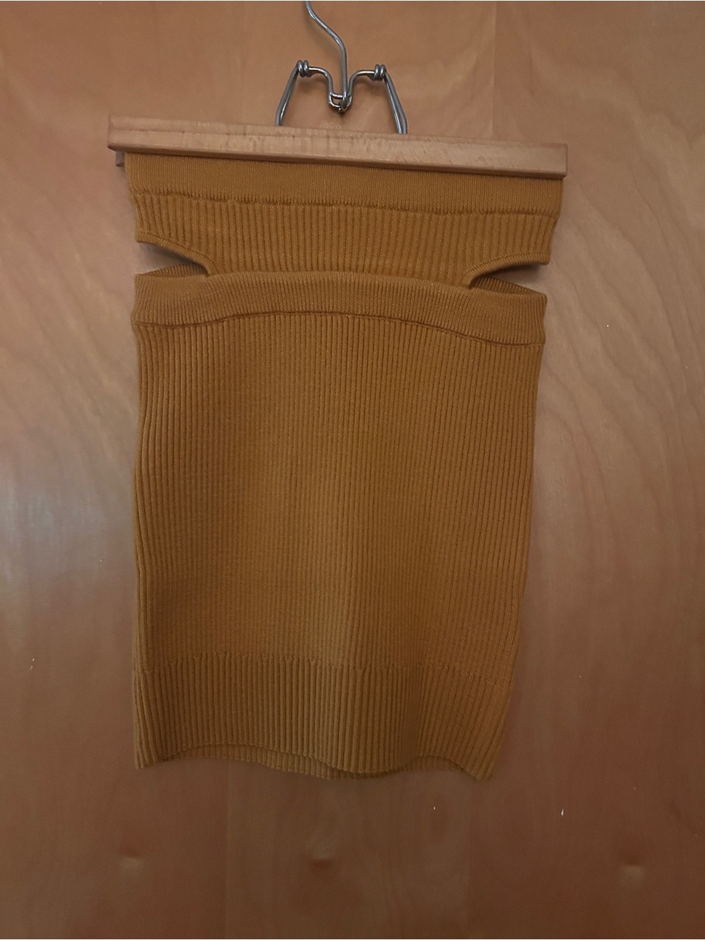 NWT For Love and Lemons Maggie Ribbed Cutout Skirt